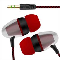 Exteren Universal 3.5mm in-Ear Headphone Headset Stereo Earbuds for Cell Phone (red)