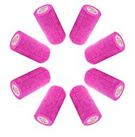 4 Inch Self Adhesive Medical Bandage Wrap Tape (Fuchsia) (6 Pack) Strong Elastic Self Adherent Cohesive First Aid Sport Flex Rolls for Wrist Ankle Knee Sprains and Swelling