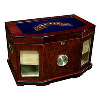 Large Premium Desktop Humidor - Glass Top -US Army 75th Ranger Regiment (Airborne), sevice Badge