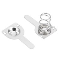 uxcell 50 Pairs AAA Battery Positive Negative Conversion Spring Contact Nickeling Plate 9.5mm x 9mm