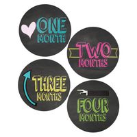 Chalkboard Style Monthly Onesie Stickers - Baby Photo Prop - Newborn Sticker - Bodysuit Stickers - Chalkboard Stickers