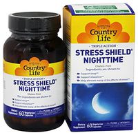 Country Life - Triple-Action Stress Shield Nighttime - 60 Vegetarian Capsules