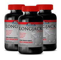 libido and Testosterone - LONGJACK 2170MG - Extra Strength Formula - Male Enhancement - tongkat ali and tribulus - 3 Bottle 180 Capsules