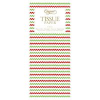 Caspari Gift Tissue Paper 4 Sheets - Rickrack Red Green Wrapping Tissue Paper