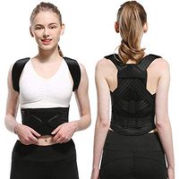 Lzour Posture Corrector, Providing Pain Relief for Neck, Back, Shoulders, Adjustable and Breathable Back Brace Improve Bad Posture for Men Women,S