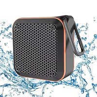 IPX7 Waterproof Speaker, Portable Bluetooth Wireless Speaker, FM Radio, TWS Stereo Pairing, 10W Bass Sound, 15H Playtime, Durable Design, Shower Beach Travel Pool Home Party Orange