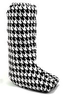 My Recovers Walking Boot Cover for Fracture Boot, Fashion Cover in Houndstooth, Tall Boot, Made in USA, Orthopedic Products Accessories (SM)