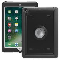 iPad 9.7 2017 Case - Impact Resistant, Military Grade 810F, Accessory Attachment Capability - Black, Kraken AMS Series