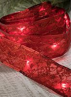 Sullivans 18 Sparkled Light Ribbon Red