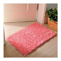 GHHZZQ 2 Pieces Bathtub Mat Non-Slip Breathable Absorbent Superfine Fiber Bathroom Rugs Foot Pad, 4 Colors, 3 cm Thick, 6 Sizes (Color : Pink, Size : 40x60cm)