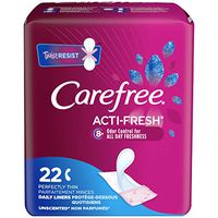 Carefree Acti-Fresh Panty Liners, Thin to Go, Unscented, 22 Count, Pack of 12