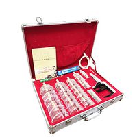 Finly 24 Pieces Cans Cups Chinese Cupping Kit Pull Out Vacuum Apparatus Therapy Massage and Relax Aluminum Alloy