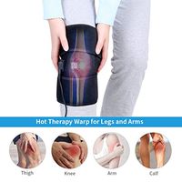 Heated Knee Pad, 1pc USB Charging Adjustable Heating Knee Brace with 3 Heat-Settings, Fast-Heating for Home Thermal Therapy Injury Recovery and Outdoor Sports Black