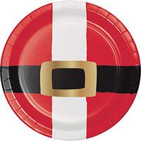 Creative Converting 332111case Santa's Belt Dessert Plates, One Size, Multicolor