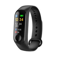 indigi Universal M3 Compatible with Bluetooth (iOS & Android) Fitness Tracker & SmartWatch Blood Pressure/Oxygen - Pedometer - Heart Rate (Black)