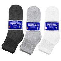 Diabetic Cotton Ankle Socks Health Circulatory Physicians Approved Mens Womens Black 3,6,12 Pack