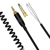 Meiso Replacement Coiled Repair Audio Cable Replacement Spring Cord Compatible with Sony ATH-M50 ATH-M50s MDR-7506 7509 MDR-V6 V6 V600 V700 V900 Headphones (1/4-inch Adapter Included)