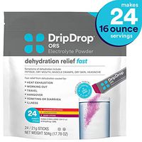 DripDrop ORS – Patented Electrolyte Powder for Dehydration Relief Fast - For Workout, Hangover, Illness, Sweating & Travel Recovery - Watermelon, Berry, Lemon Variety Pack - 24 x 16oz Servings