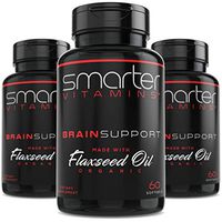 (3 Pack) Brain Support Nootropic Supplement, Brain Booster & Memory Support, Made with Alpha-GPC, L-Tyrosine & Acetyl L-Carnitine ALCAR, Organic Flaxseed Oil, Brain Booster 180 Softgel Energy Pills