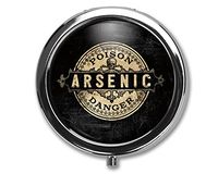 Arsenic Vintage Style Pill Box Case Pillbox Holder Trinket Stash Box Arsenic Vintage Style Medicine Vitamin Pill Organizer Case