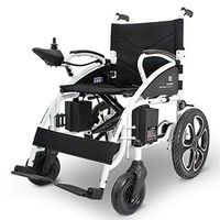 Loooii Electric Wheelchair, 360 ° Joystick Lithium Battery Lightweight Folding Transport Wheelchair Chair, Electric Wheelchairs for Adults Elderly, Rollator Walker with Seat