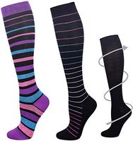 Compression Socks for Women 20-30 mmHg, Seamless Toe, Knee High Presure Stocking Fits for Nurse, Flight Travel, Pregnancy