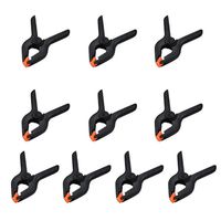 10 Pieces 2.56 Inch Small Photography Backdrop Clips Photography A Clips Woodworking Clamp Photography Backdrop Support Spring Clamp for Muslin Canvas Paper Photo Studio Backdrops Background, Black