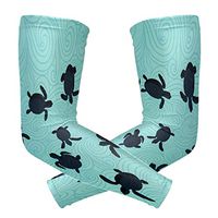 LEVEIS Ocean Sea Life Cute Turtle Arm Sleeves UV Protection for Men Women Sunblock Protective Gloves Running Golf Cycling Driving Long Arm Cover 1 Pair