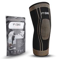 Fyore Copper Knee Brace Compression Sleeve,Knee Braces for Men and Women,Knee Sleeves Support for Meniscus Tear,Arthritis,ACL,Running,Pain Relief,Injury Recovery,Basketball and More Sports (X-Large)