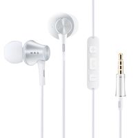 in Ear Headphone with Microphone and Volume Control HD Stereo Earphone Deep Bass Earbuds for iPhone Samsung Apple and Androids Cell Phones Cable Tangle Free White