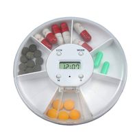 Wanbigo 7 Grids Digital LCD Alarm Medicine Box Pill Case Medical Timer Reminder Pill Dispensers