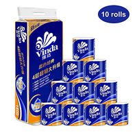 Toilet Paper Bulk 10 Rolls 4-Ply Thickened Family Ultra Soft and Strong 100% Virgin Wood Pulp Toilet Tissue Household Kitchen Bathroom Paper Towel, International Organization Certification