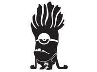 Evil Minion - 4" tall decal laptop tablet skateboard car windows sticke