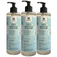 Grab Green Natural Baby Bottle & Dish Soap, Gentle Bamboo Fragrance—with Essential Oils, 16 fl oz (3 Pack), Plant-Based & Biodegradable