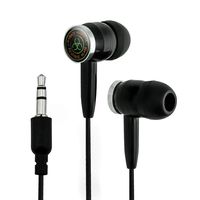 Zombie Outbreak Response Team Biohazard Creepy Distressed Green and Orange Novelty in-Ear Earbud Headphones - Black