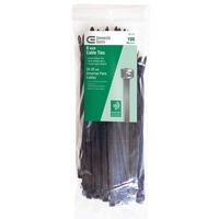 8 in. UV Cable Tie, Black (100-Pack)
