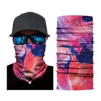 N-A IehauROR Seamless Kerchief Bandanas for Dust, Outdoors, Festivals, Sports Summer Neck Gaiter Scarf Breathable Bandana (Ink Pink)