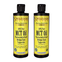 Swanson 100% Pure Mct Oil Pharmaceutical Grade 16 fl Ounce (1 pt) (473 ml) Liquid (2 Pack)
