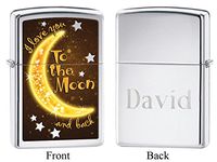 Personalized Love to The Moon Zippo Lighter with Free Engraving