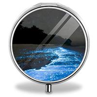 Custom Silver Stylish, Slim Design Pill Box Holder，Medicine Vitamin Organizer Pill case(The Ocean is A Strange Place After Dark)