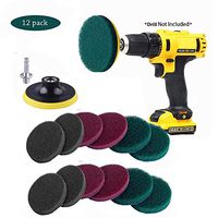 Jpettie Drill Power Scrubber Brush Scouring Pads & Sponge Cleaning Kit - All Purpose Cleaner Scrubbing Cordless Drill for Cleaning Pool Tile, Sinks, Bathtub, Ceramic, Polishing