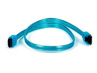 20 Pack, 18 Inch SATA 6Gbps Cable W/Locking Latch UV Blue, CNE533155