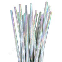 Illume Partyware Iridescent and Pastel Straws, Disposable, 25 Count, 19.5 cm for Birthday Party, Kids Party, Unicorn Party