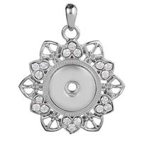 Hot Women Crystal Jewelry Necklace Pendant Fit 18mm Noosa Snap Button N235 Prom Pretty Bright Cheap Elegant Fashionable Womens Daily Wonderful Amulet Delicate