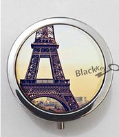 BlackKey Eiffel Tower Paris France Landscape Scenic Spot 3-Compartment Decorative Pocket Gift Box Case Organizer for Pill, Color 1 -230