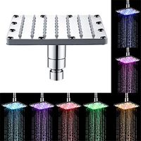 Xisheep Easter Day Home Décor ， Hand Shower Colorful Head Bathroom 7 Colors Changing LED Shower Faucet Water Glow Light Bathroom Products - Silver