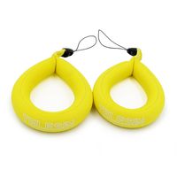 TELESIN Waterproof Floating Foam Wrist Strap for Digital and Action Cameras - 2 Pack - Yellow
