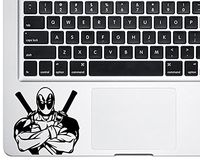 Trackpad Deadpool Macbook Laptop keyboard Black Vinyl Decal Sticker