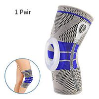 BOLLAER Knee Brace Compression Sleeves(1 Pair) - Best Knee Brace with Side Stabilizers & Patella Gel Pads for Knee Support – Knee Support for Running, Basketball and Other Sports (M)