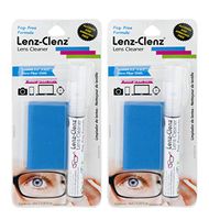 Lenz-Clenz Fog-Free Lens Cleaner Spray + Microfiber Cloth Kit: 2 Pack